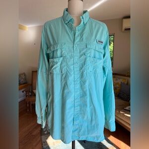 Columbia Aqua Performance Fishing Gear Button-Up Shirt - high tech!
